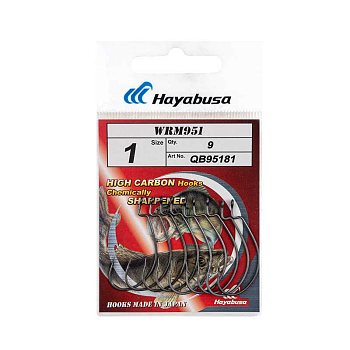 Офсетные крючки Hayabusa WRM951, Matte Black